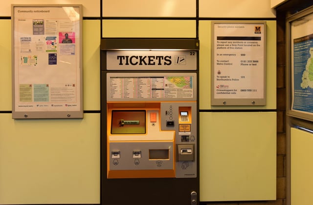 Un distributeur de billets de métro