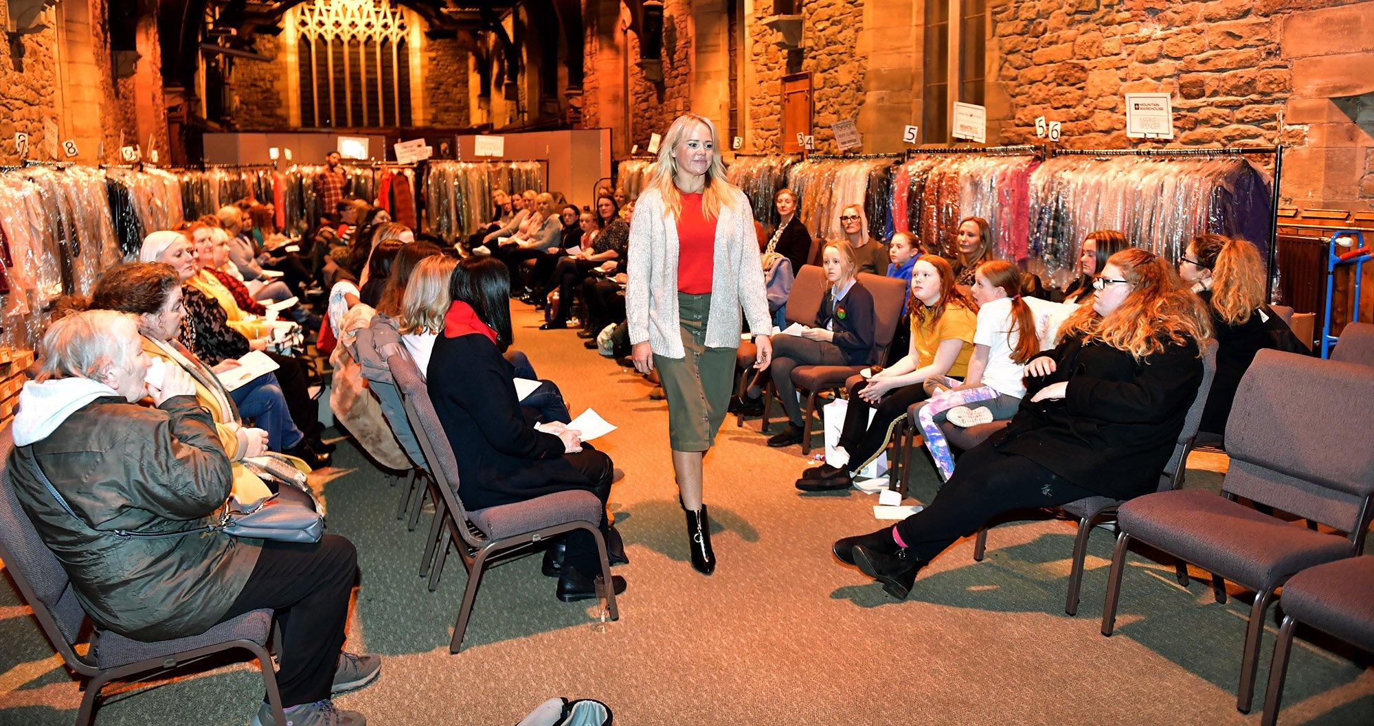 The catwalk during Sophie McLeod's fashion show.