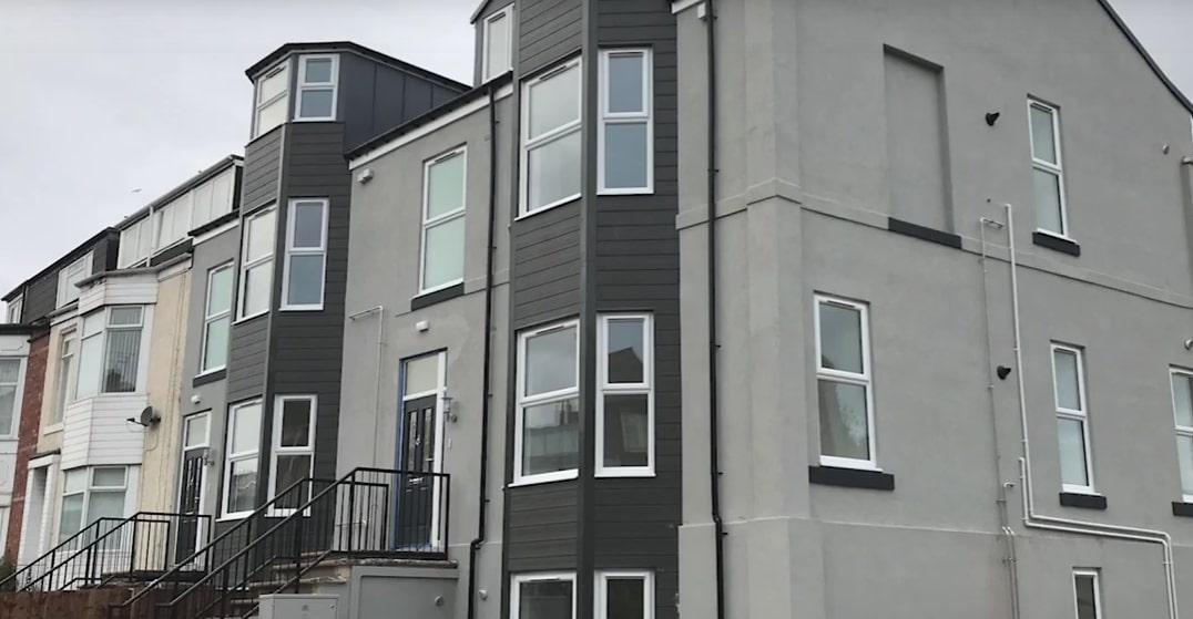 The former boarding house on Beach Road, after it was transformed into affordable apartments.