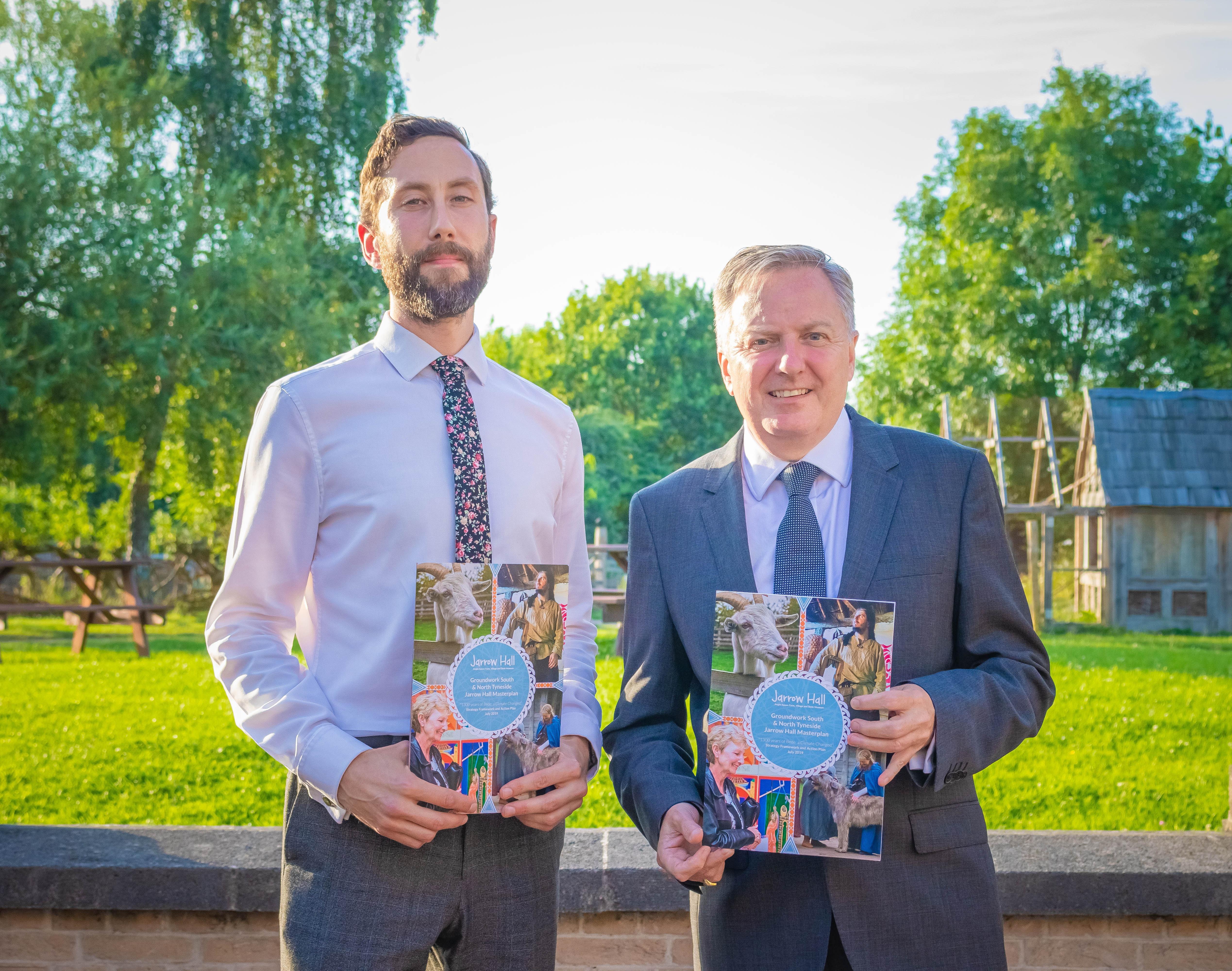 Leigh Venus, strategic cultural development manager at Groundwork South and North Tyneside, and Councillor Iain Malcolm, leader of South Tyneside Council.