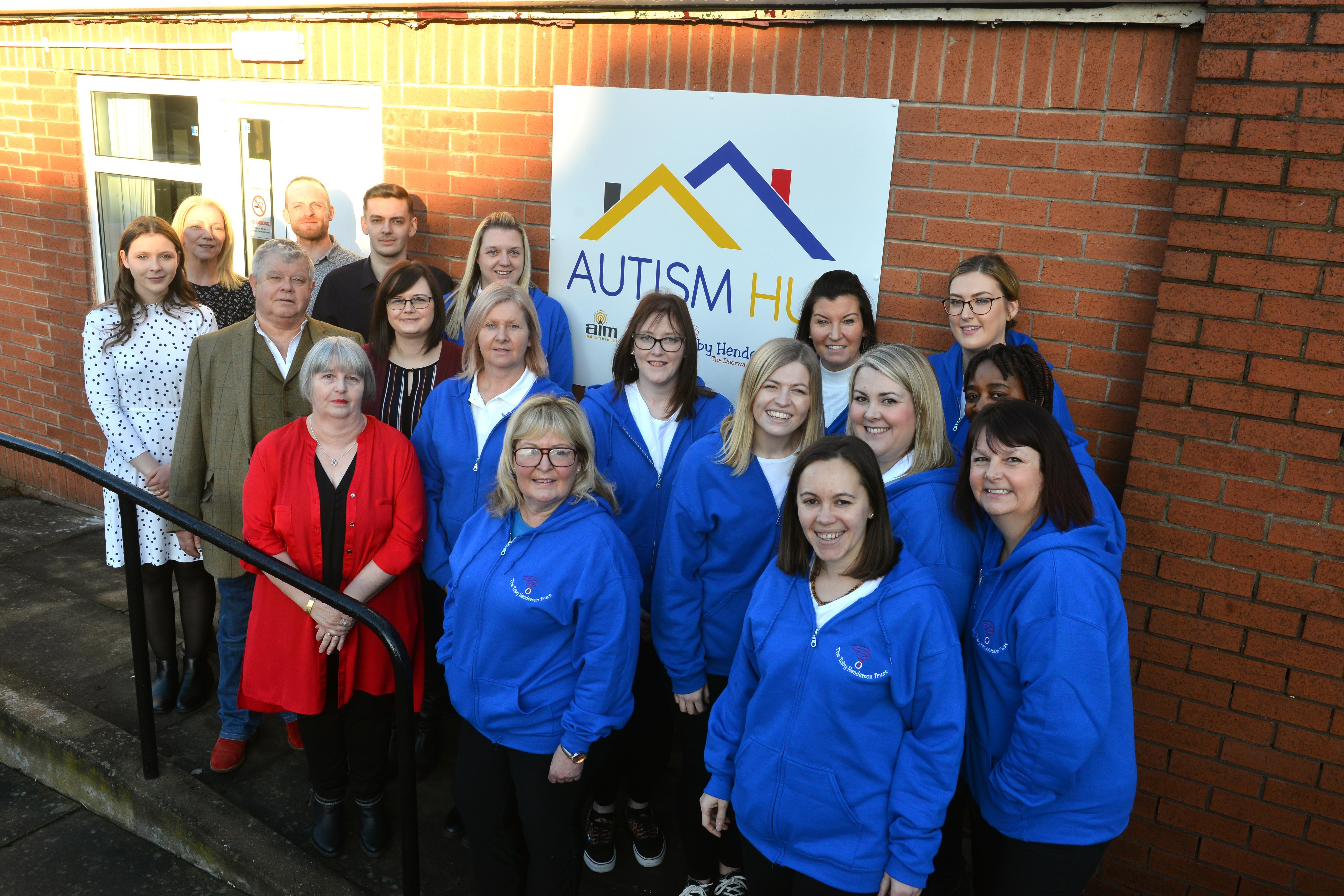 Members of Autism In Mind and The Toby Henderson Trust at the official opening of The Autism Hub, Gordon Street, South Shields.