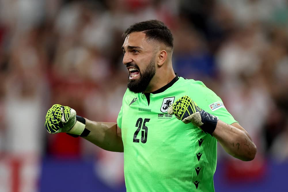 Georgia goalkeeper Giorgi Mamardashvili.