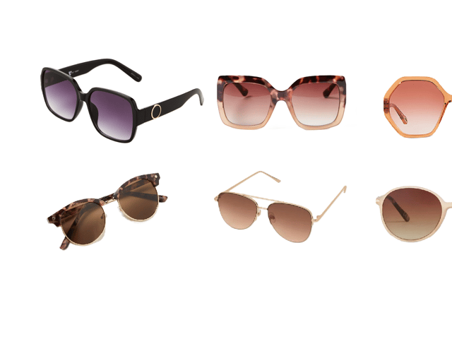 Sunglasses of all shapes and sizes on the high street