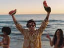 Harry Styles wearing Gucci sunglasses in Watermelon Sugar