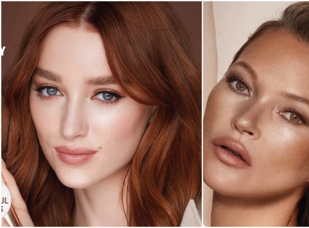 <p>Charlotte Tilbury Beautiful Skin Foundation, on actress Phoebe Dynevor (right) and model Kate Moss (left)</p>