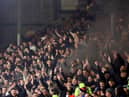 Newcastle United fans at Elland Road last season.