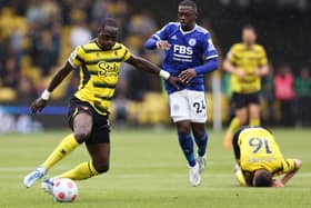Moussa Sissoko in action for Watford.