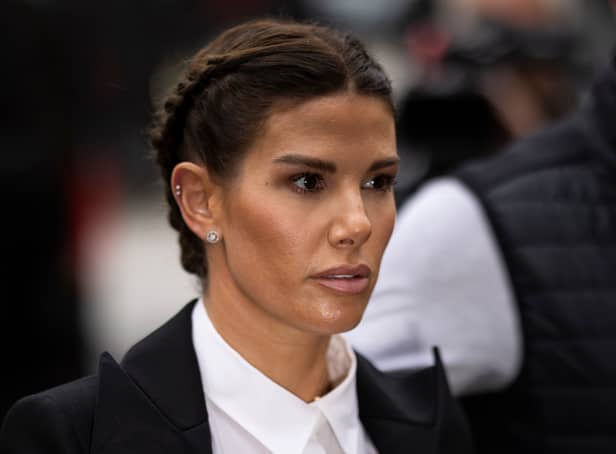 Rebekah Vardy has given an exclusive interview to TalkTv in the aftermath of her defamation trial against Colleen Rooney, known as the ‘Wagatha Christie’ trial. (Credit: Getty Images)