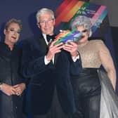 Linda Riley, Julian Clary, Paul O’Grady and Victoria Scone attend the Rainbow Honours at 8 Northumberland Avenue on June 01, 2022 in London, England. (Photo by Stuart C. Wilson/Getty Images)