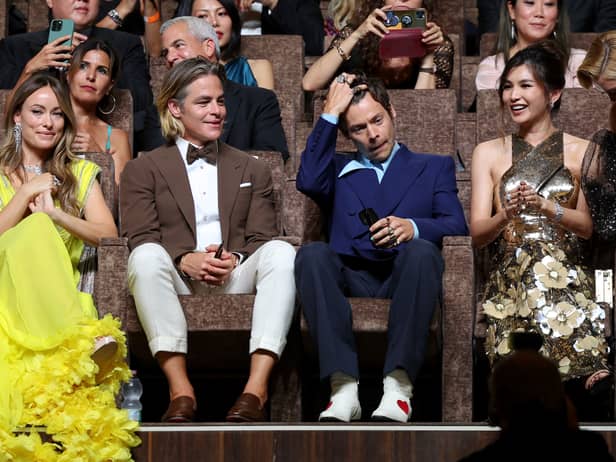 Cast of Don’t Worry Darling at the premiere of the film. 