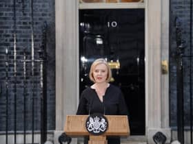 Prime Minister Liz Truss reads a statement outside 10 Downing Street, London, following the announcement of the death of Queen Elizabeth II. Picture date: Thursday September 8, 2022.