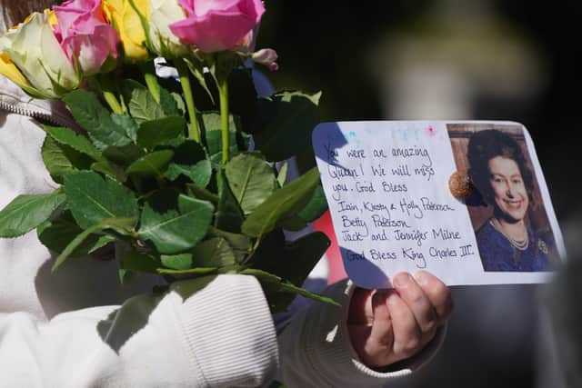 Well-wishers outside Balmoral in Scotland following the death of Queen Elizabeth II on Thursday. Picture date: Saturday September 10, 2022. (Photo: PA)