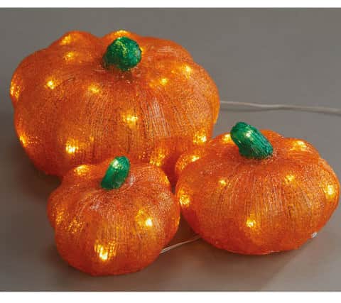 Orange Light Up Pumpkins 3 Pack