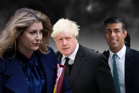 Boris Johnson (centre) is plotting an extraordinary comeback as prime minister but faces competition from Penny Mordaunt (left) and Rishi Sunak (right)