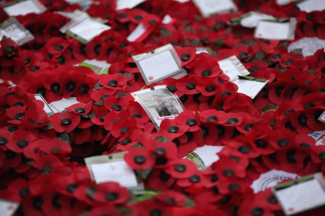 Wreaths lay at the foot of the Cenotaph after the Remembrance Day (getty images)