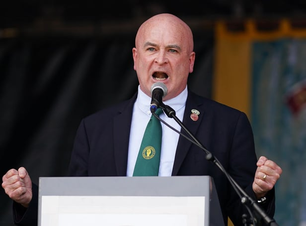 <p>Mick Lynch, Leader of RMT Union</p>