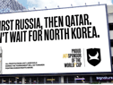 A poster which is part of Brewdog’s ‘anti-sponsor’ campaign against the 2022 World Cup
