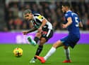 Bruno Guimaraes in action against Chelsea.  