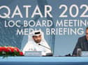 FIFA Secretary General (R) and Hassan al-Thawadi (L) took decision to move World Cup schedule in 2015