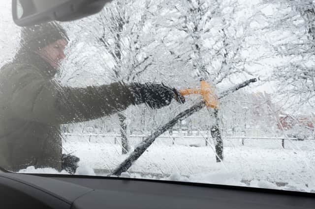 Removing ice from the inside of a car windscreen uses the same method as clearing the outside