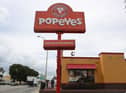 A Popeyes restaurant is seen on February 21, 2017 in Miami, Florida. 