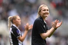Newcastle United Women manager Becky Langley. Photo by Stu Forster/Getty Images)