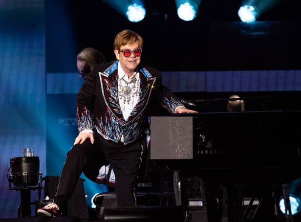 <p>Sir Elton John performs onstage during the Farewell Yellow Brick Road tour at Dodger Stadium on November 17, 2022 in Los Angeles, California. (Photo by Scott Dudelson/Getty Images)</p>
