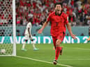 Cho Gue-sung celebrating his goal last week