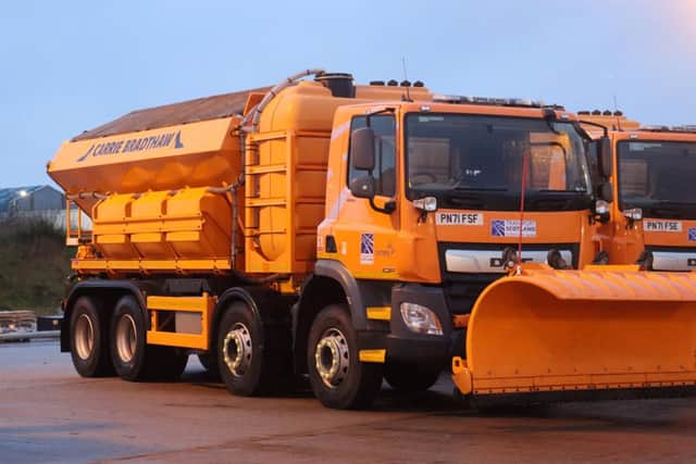 Gritters have hit the roads across the UK as temperatures plunged with hilarious names