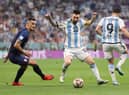 Messi and Alvarez for Argentina at Lusail Stadium in semi-final