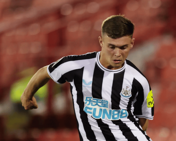 Kyle Crossley in action for Newcastle United. 