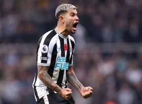 Newcastle United midfielder Bruno Guimaraes.  (Photo by George Wood/Getty Images)