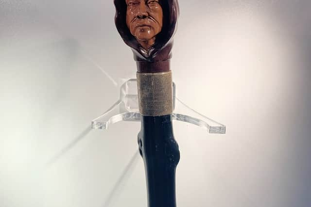 The cane with Jack the Ripper’s likeness carved into it (Photo: College of Policing) 