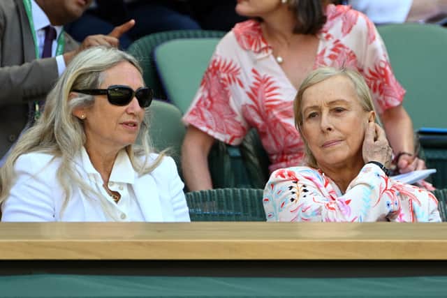 Czech’s former tennis player Martina Navratilova (R) has received a double cancer diagnosis