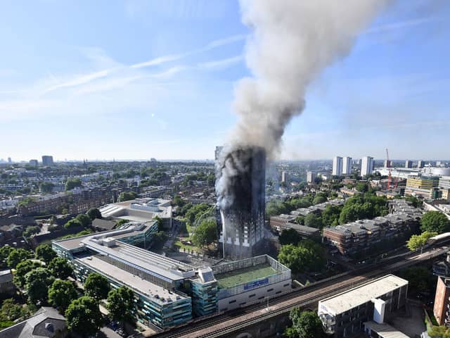 Grenfell Tower set fire on June 14, 2017 in London, England. 72 people tragically died. Credit: Getty Images