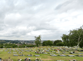 Bodies have reportedly fell out of coffins at Bedminster Down Cemetery after the people carrying them slipped on water-logged graves.