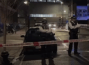 Police officers at the cordon outside St Aloysius Roman Catholic Church in north west London on Saturday (January 14) evening.