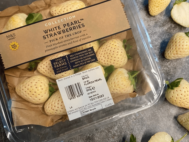 Marks and Spencer have launched a UK first as it brings the White Pearl strawberry to M&S food halls.