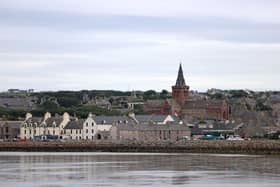 A general view of the waterfront in Kirkwall on September 6, 2021