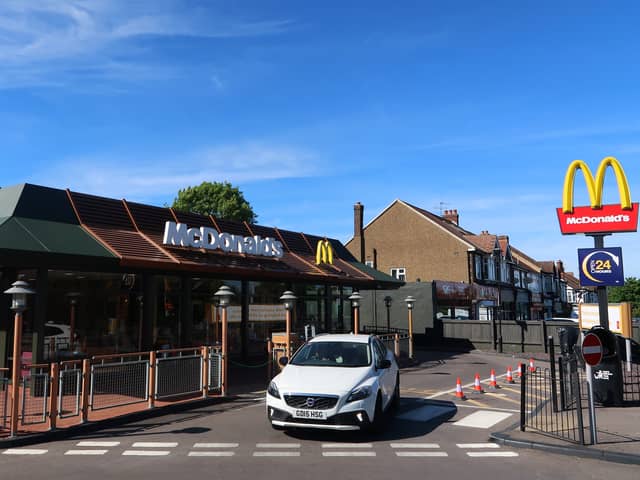  Customers depart the North Cheam McDonald’s Drive-Thru.