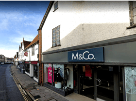 An M&Co store is pictured in Marlow, south England.