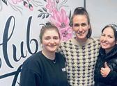 Footballer Jill Scott vists ladies-only gym Club Zest.