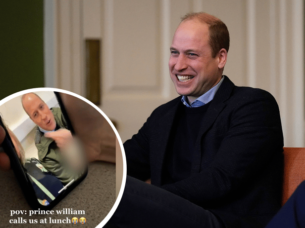 Prince William shocked the teens during their school lunch break