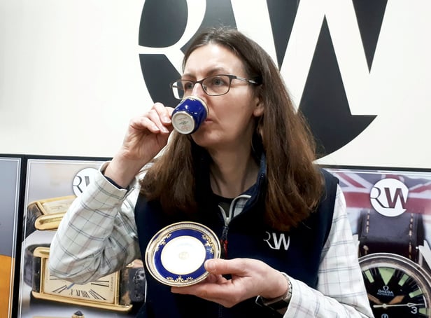 <p>A rare cup and saucer thought to have been used by passengers on the Titanic has sold for thousands at auction</p>