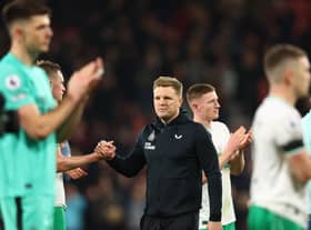 Eddie Howe’s Newcastle United starting XI to face Liverpool - predicted. (Photo by Dan Istitene/Getty Images)