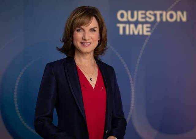 BBC Question Time host, Fiona Bruce.