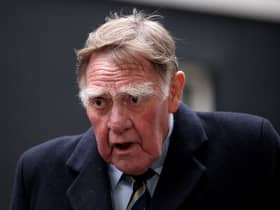 Sir Bernard Ingham arrives in Downing Street to attend a party to celebrate the 85th birthday of Baroness Thatcher on October 14, 2010  (Photo by Oli Scarff/Getty Images)