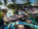  Therme Manchester’s next generation waterpark area, including living waterslides. Credit: Therme