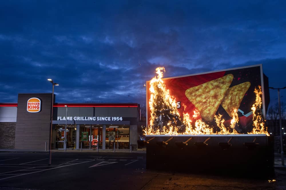 Doritos marks the start of a new partnership with Burger King by giving one of its own ads the flame-grilled treatment in Middlesbrough.