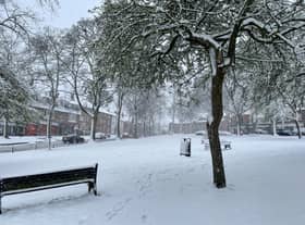 Snow has fallen across England 